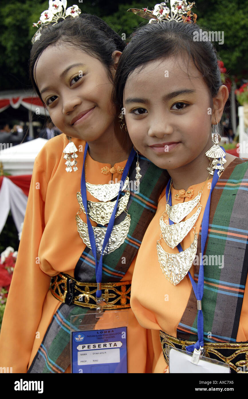 Traditional dress Jakarta Indonesia Stock Photo Alamy