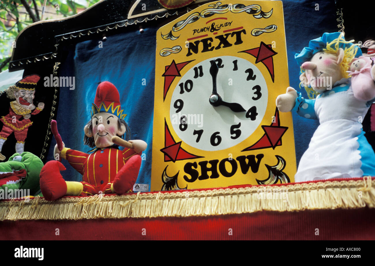 Punch and Judy Show at St Pauls Church in Covent Garden London England