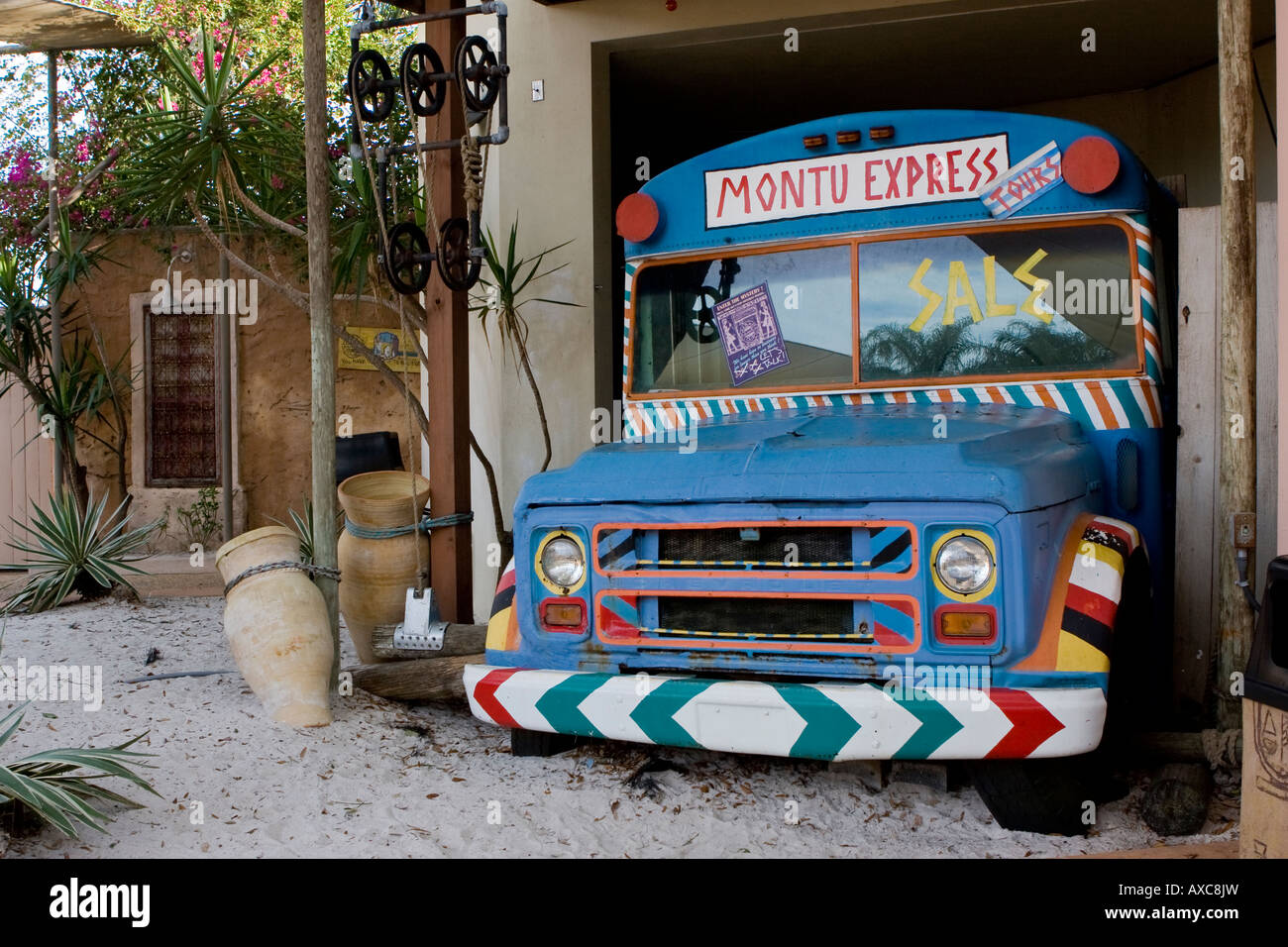 Montu Express Bus Transport Display At Busch Gardens Florida Usa