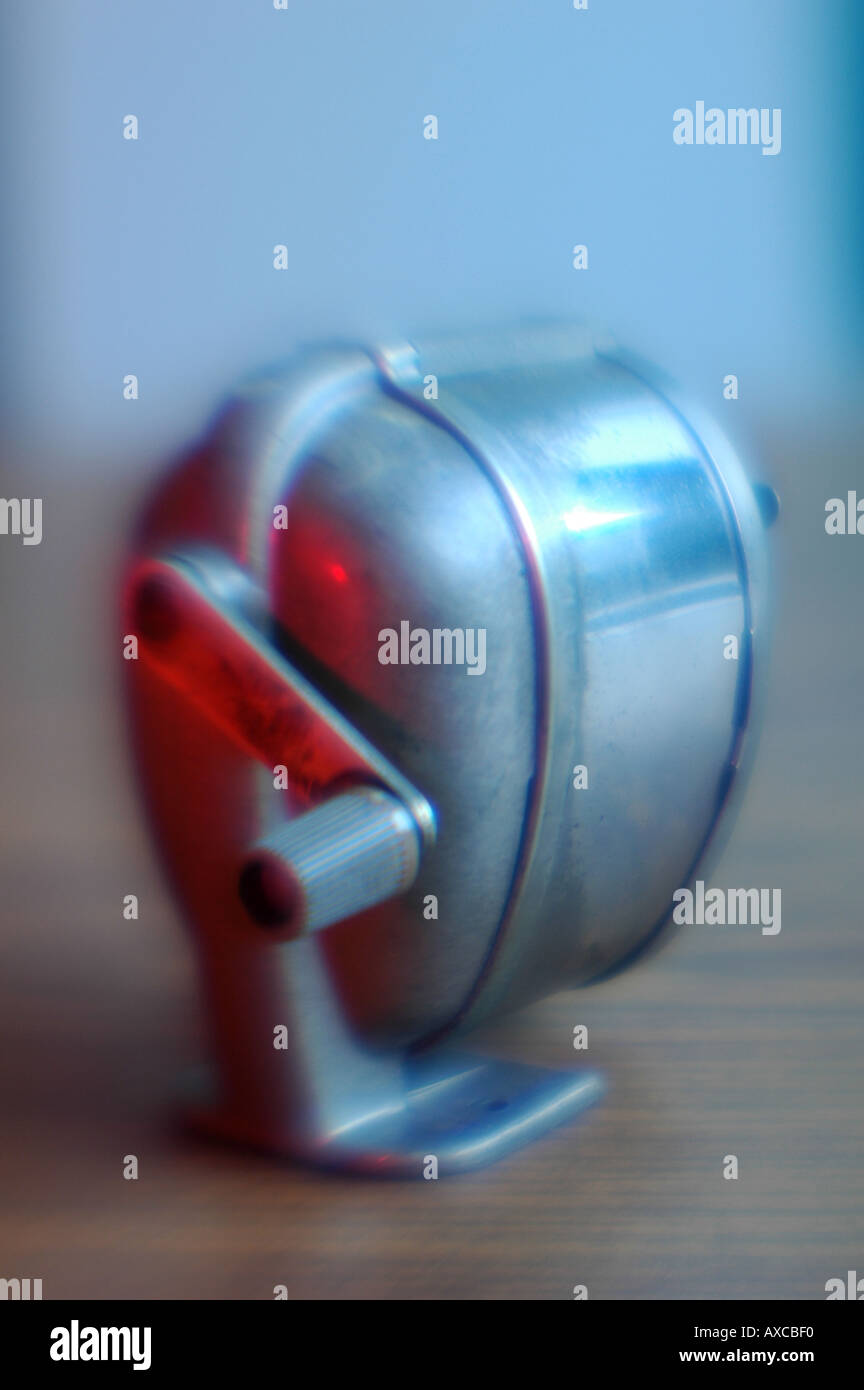 Old school pencil sharpener on an office desk Stock Photo Alamy