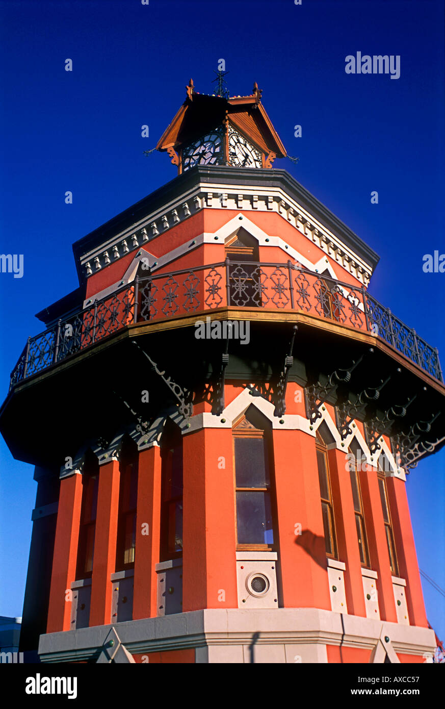 clock tower waterfront cape town sunny day south africa Stock Photo Alamy