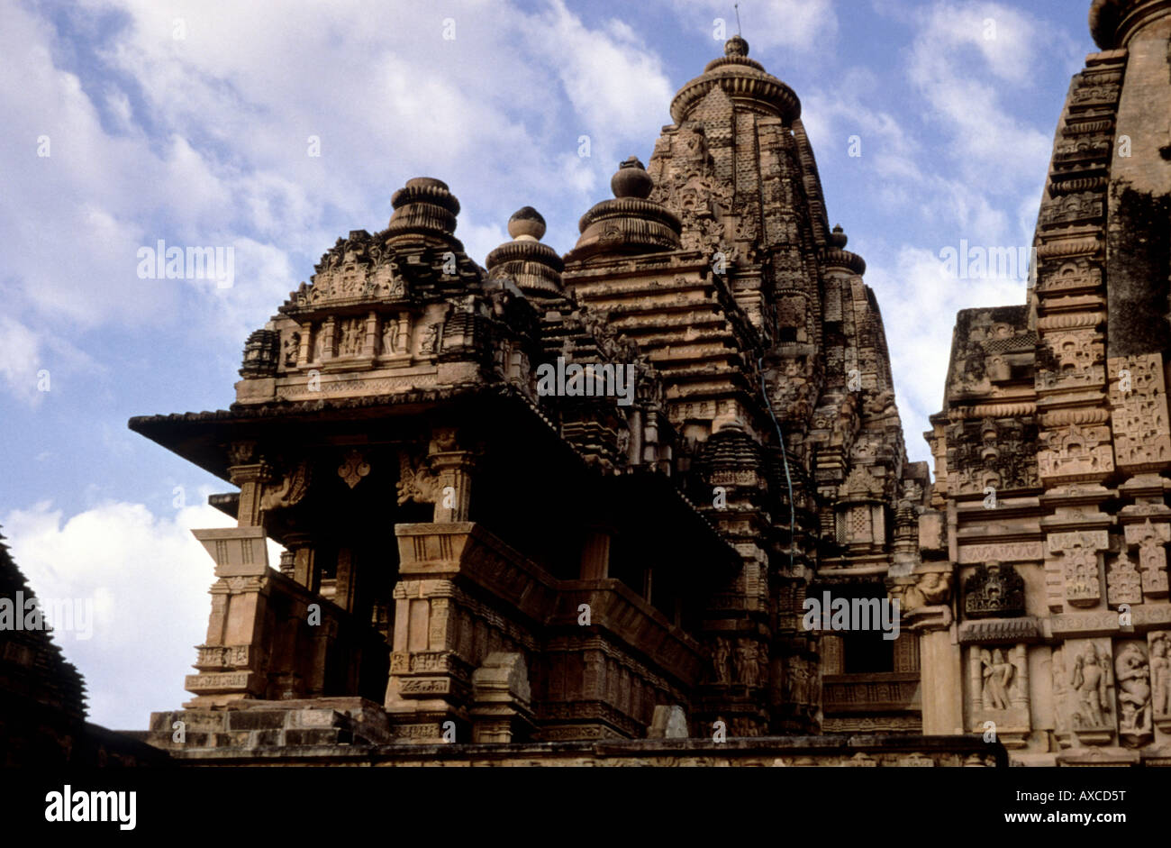 Khajuraho (india) Laksmana temple. Stock Photo