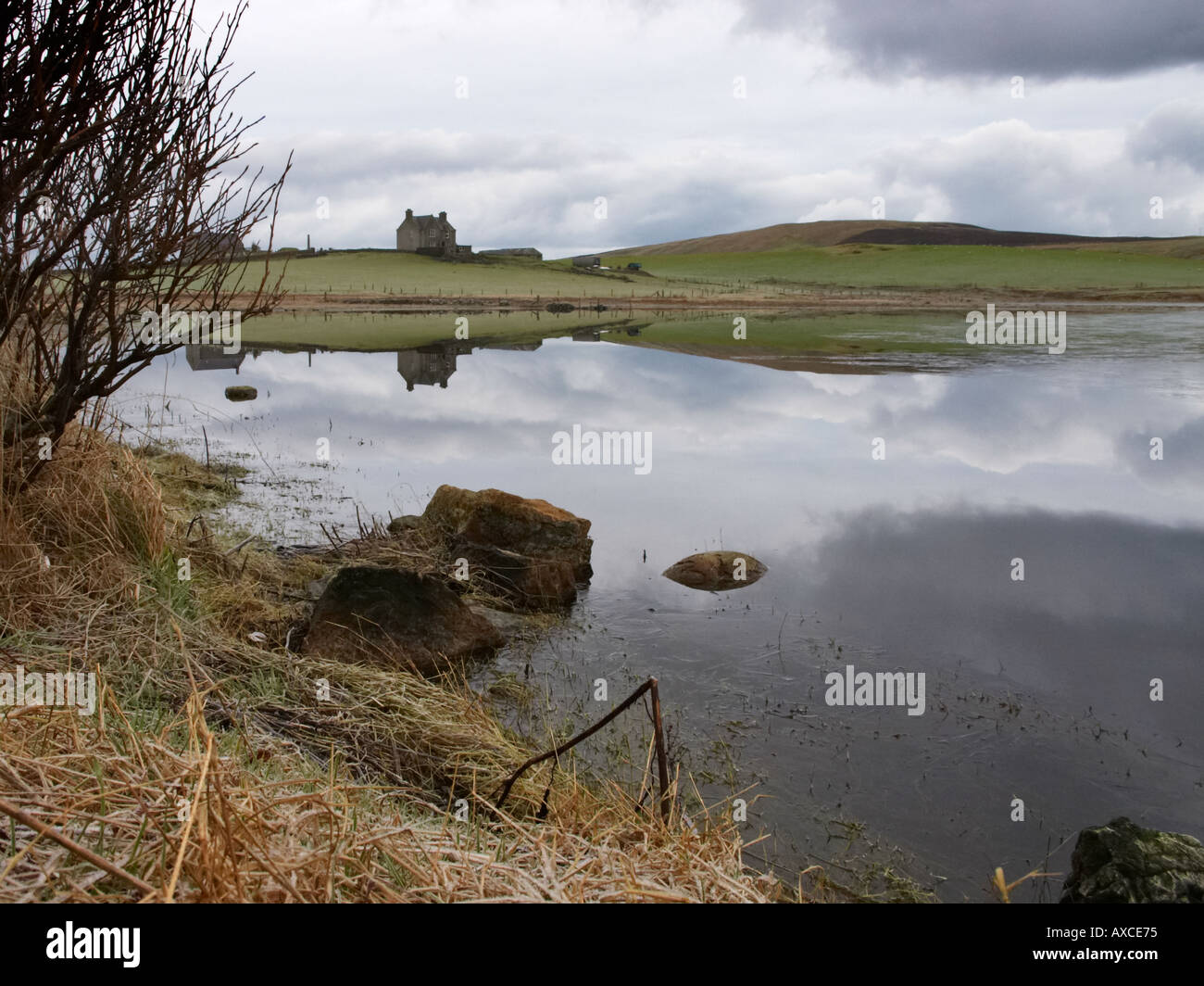 Tingwall Loch Shetland Stock Photo