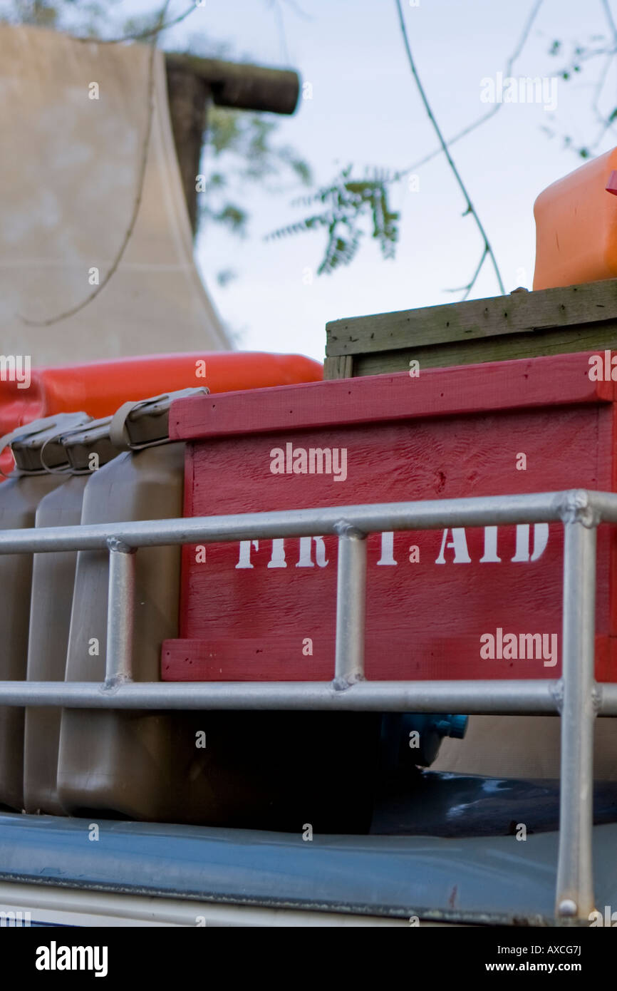 Packages and Supplies on Truck Roof at Busch Gardens Tampa Bay Florida