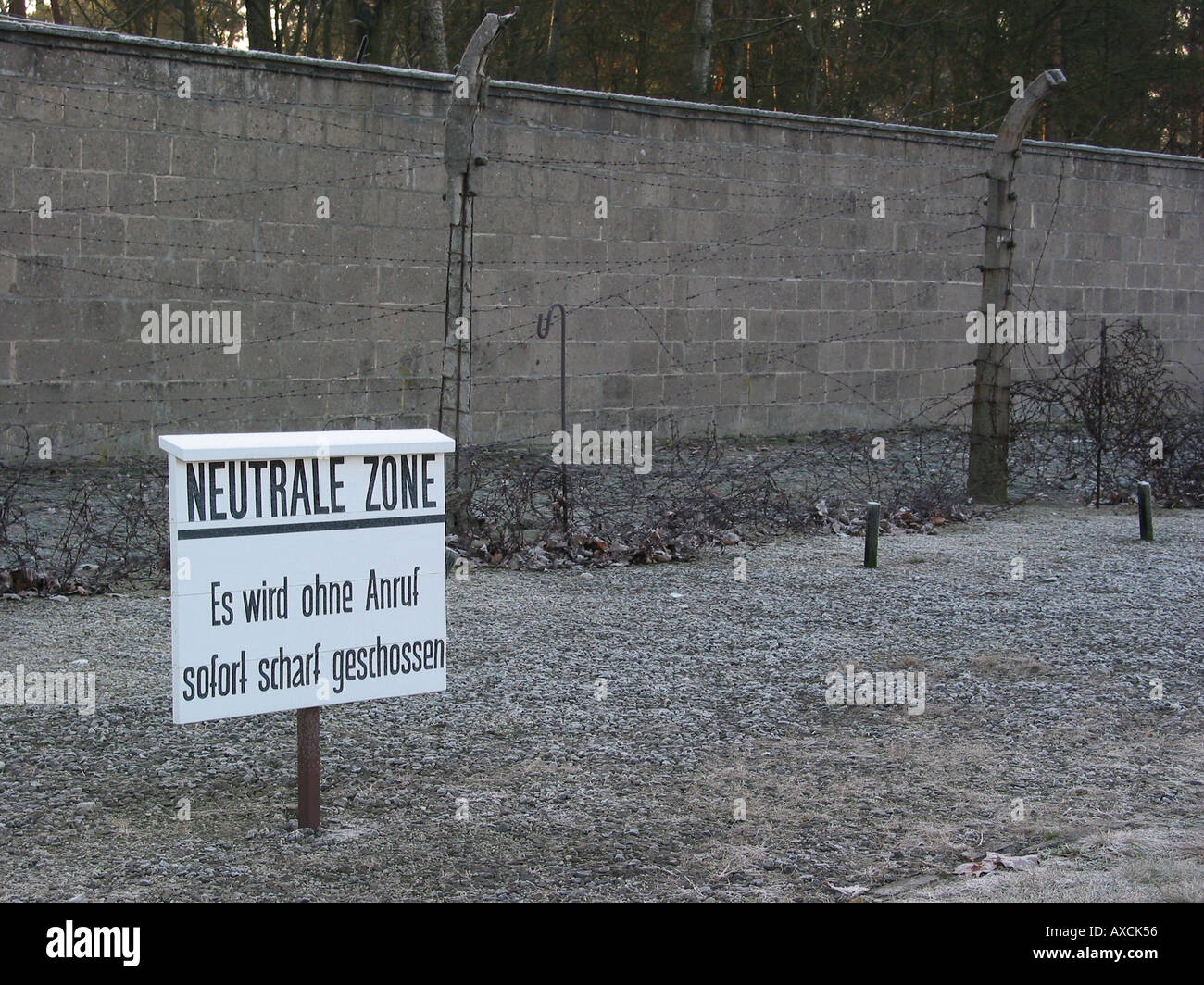 death strip at Sachsenhausen concentration camp Germany Stock Photo Alamy