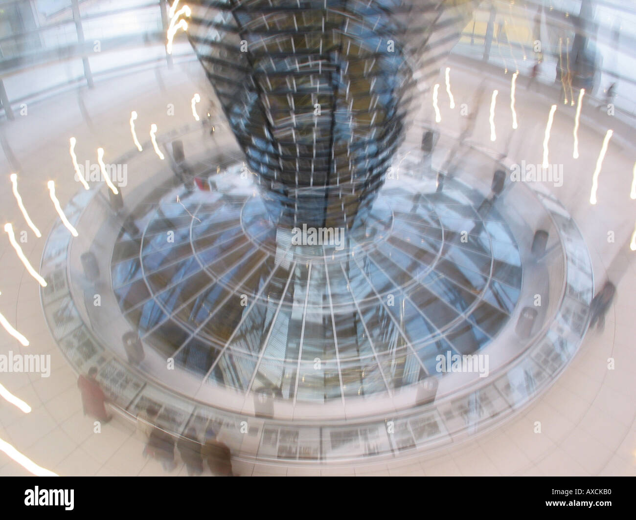 interior of Reichstag dome Berlin Germany Stock Photo