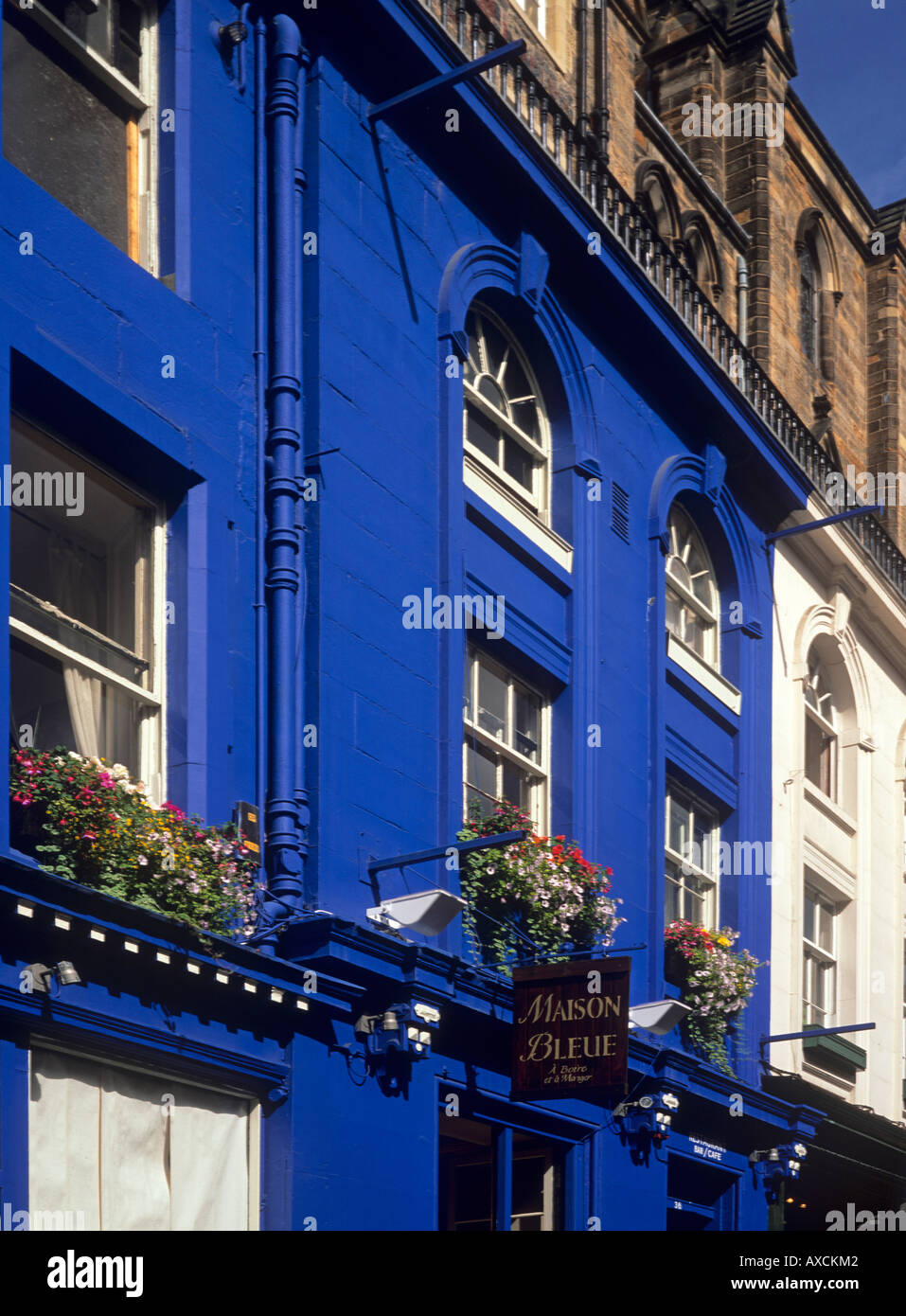 Maison Bleue West Bow Edinburgh Scotland Stock Photo