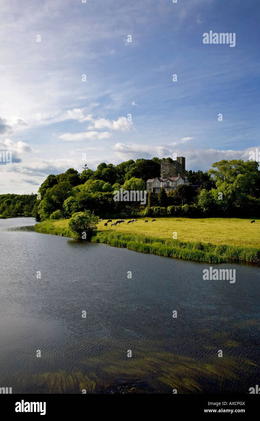 The Blackwater River and Castle built in 1587, Ballyhooly, County Cork
