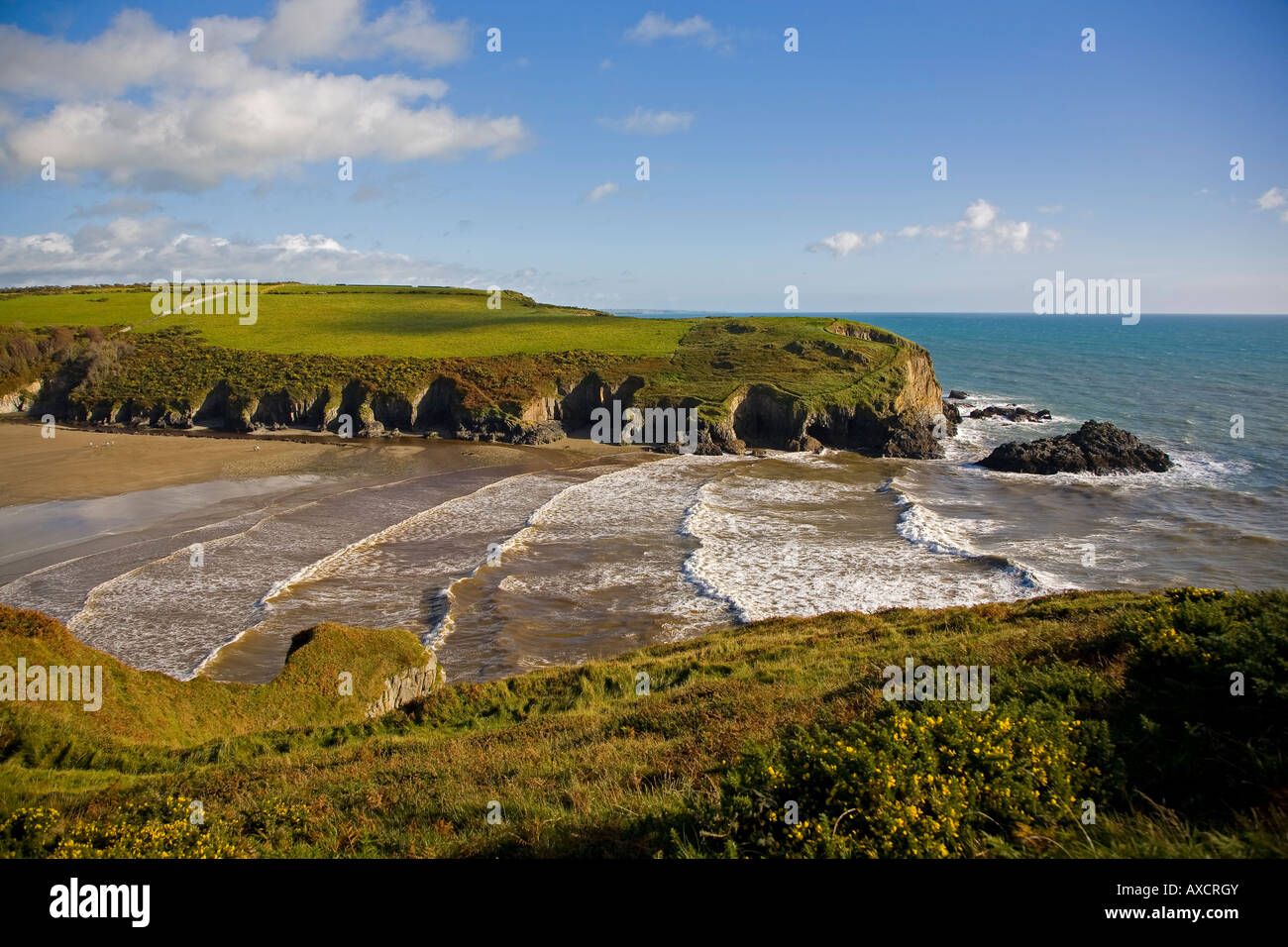 Stradbally Cove, The Copper Coast, County Waterford, Ireland Stock