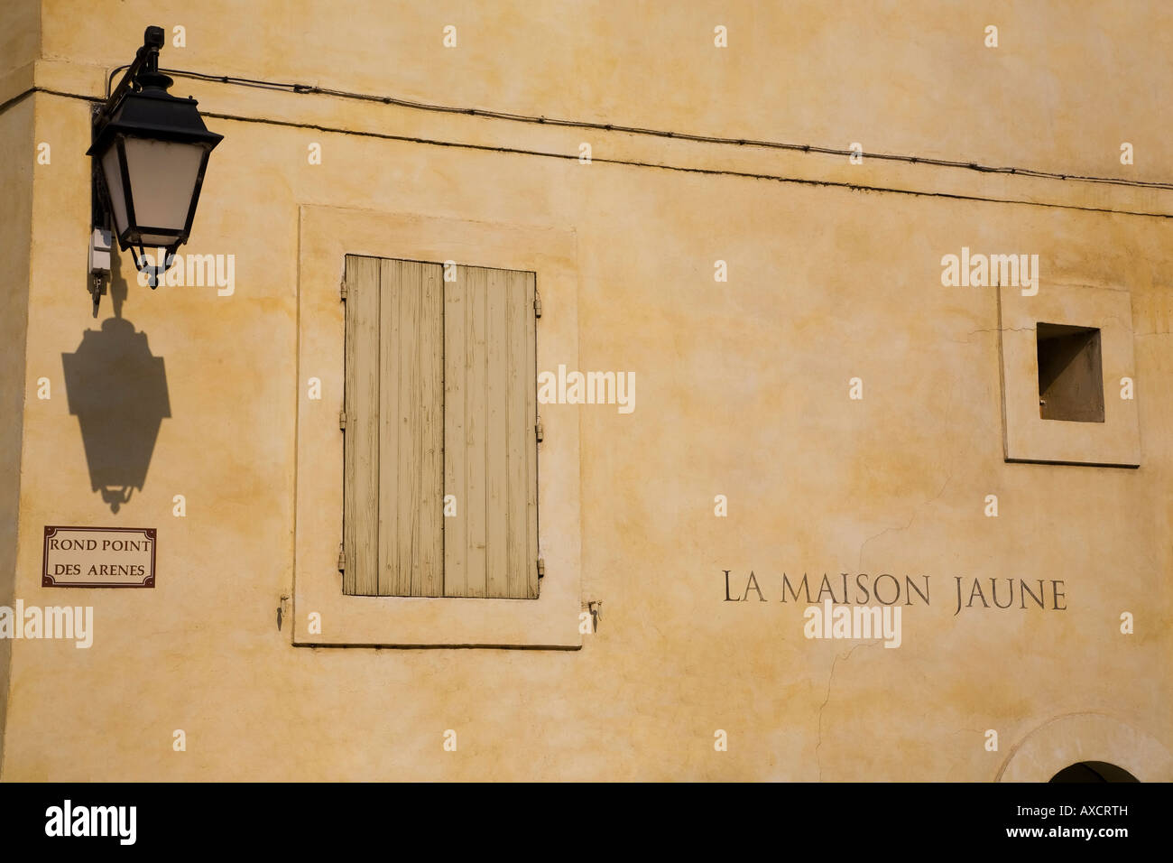 Street Furniture on Rond Point des Arenas, Arles, Provence, France Stock Photo