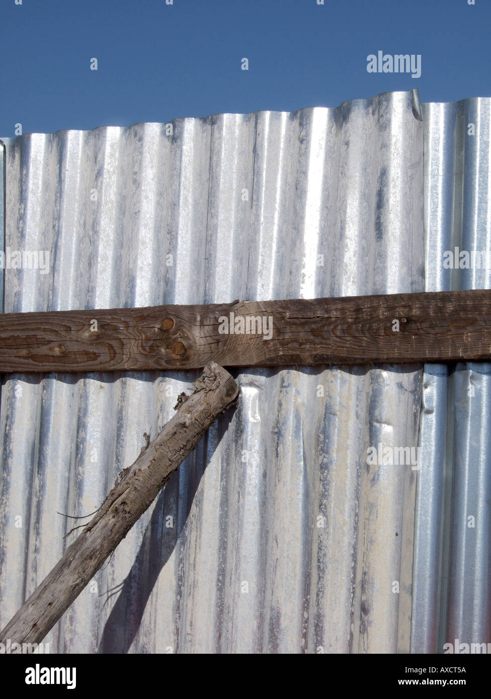 corrugated steel fence Stock Photo - Alamy