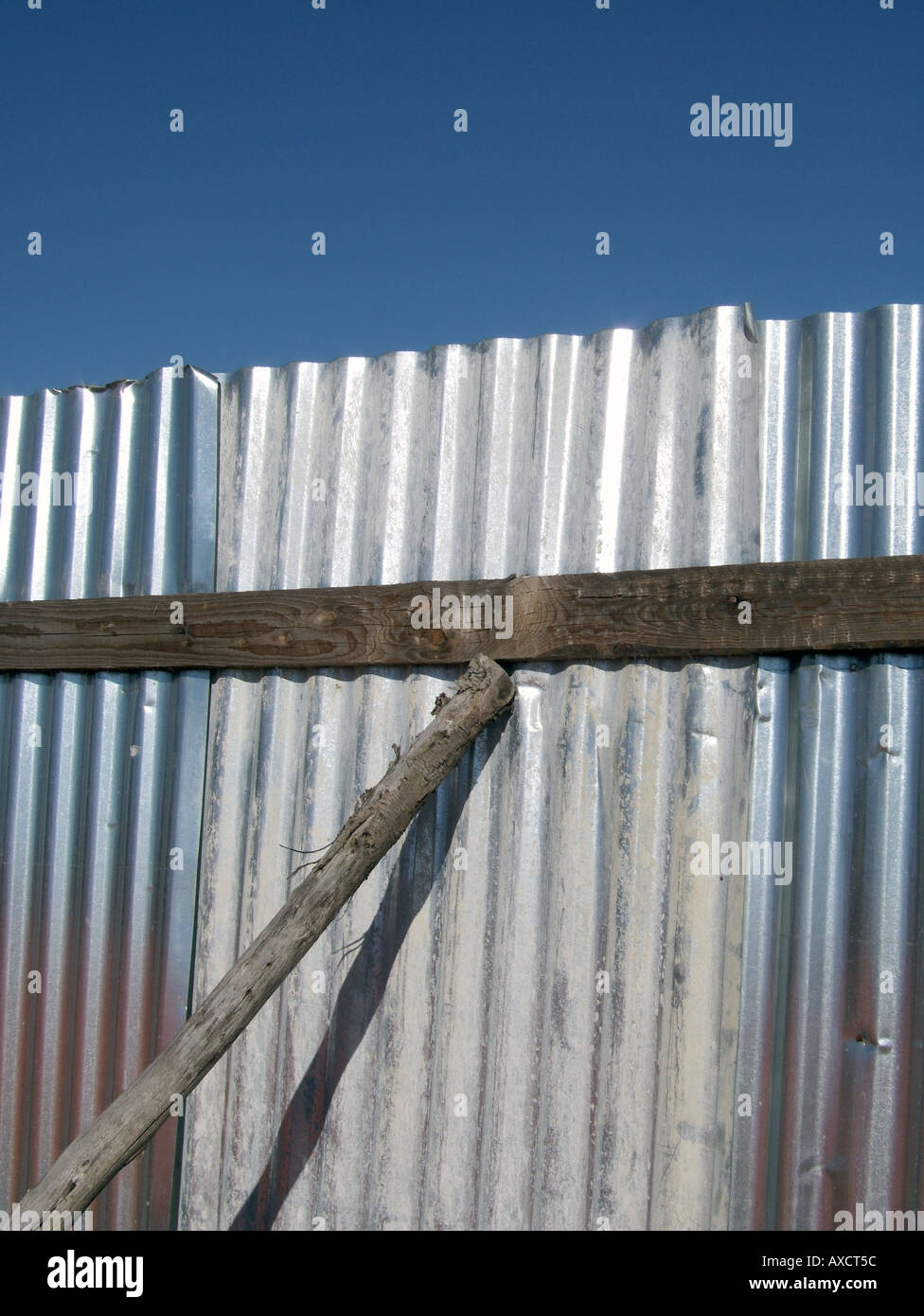 corrugated steel fence Stock Photo - Alamy
