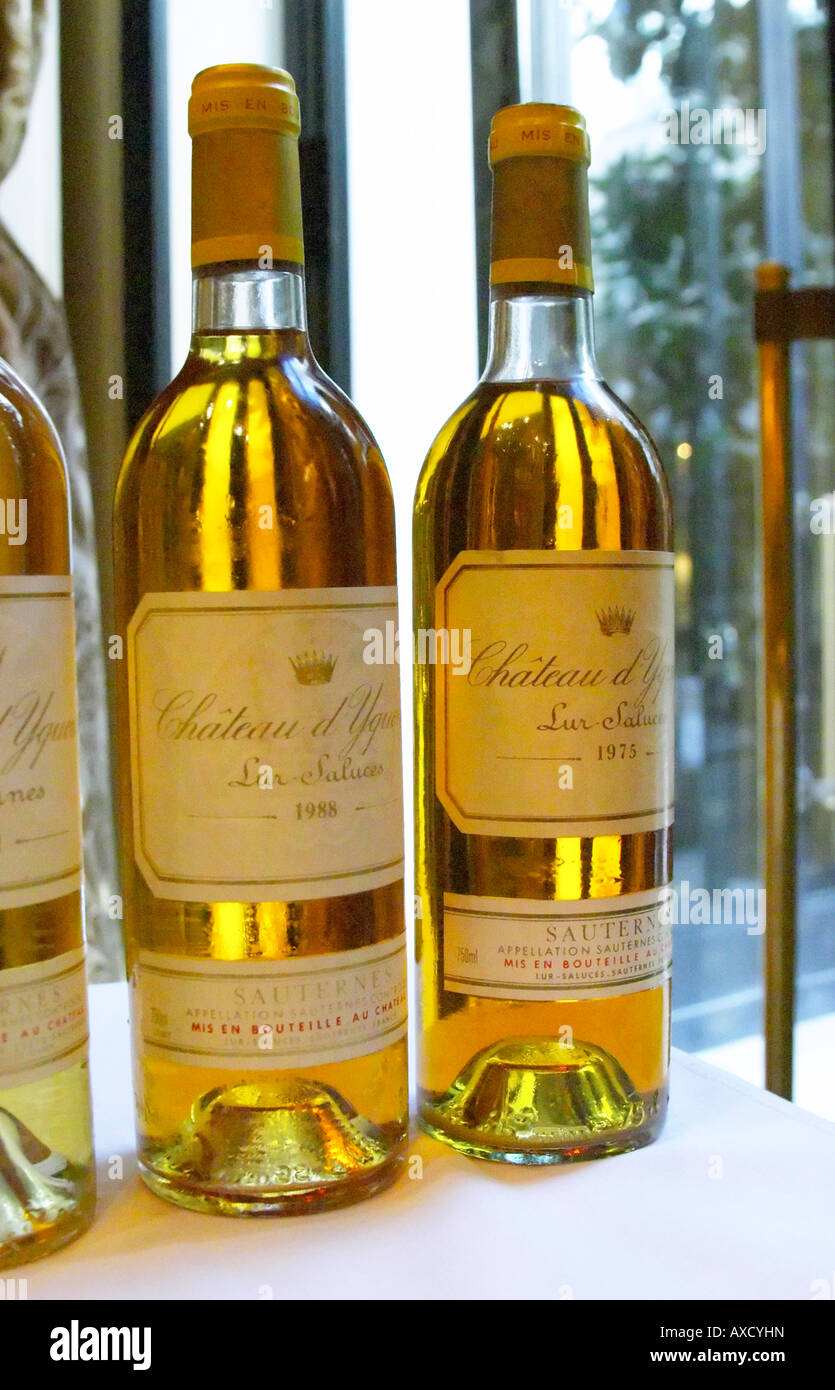 Chateau d'Yquem, Sauternes, Bordeaux. 2001, 1988, 1975. Bordeaux ...
