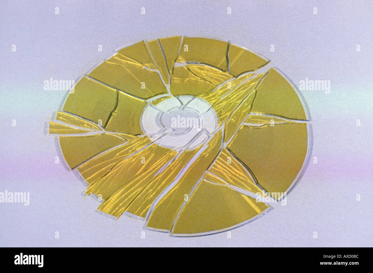 Broken CD Rom Disk Stock Photo