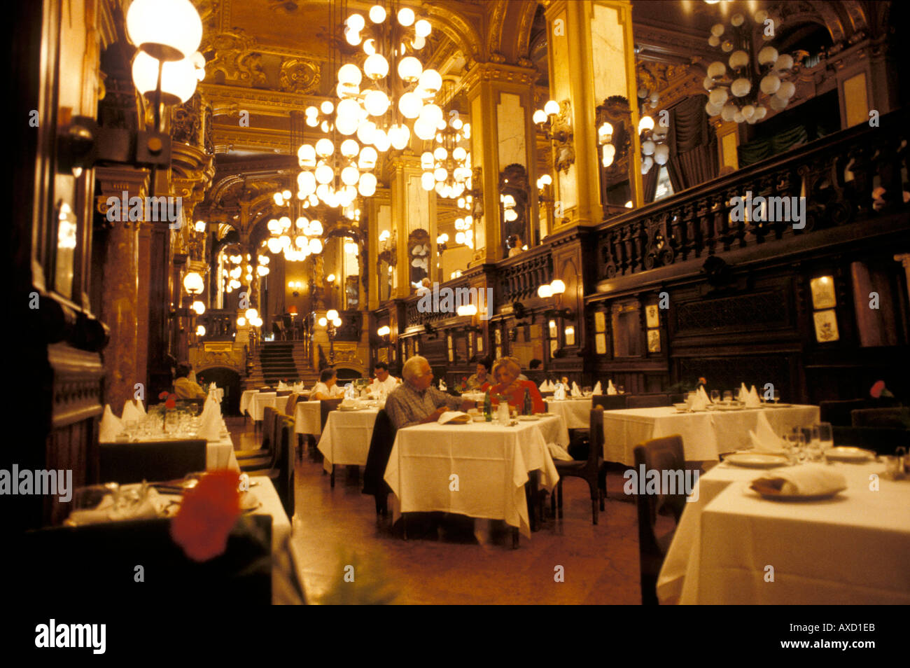 Europe Hungary Budapest Cafe New York Stock Photo