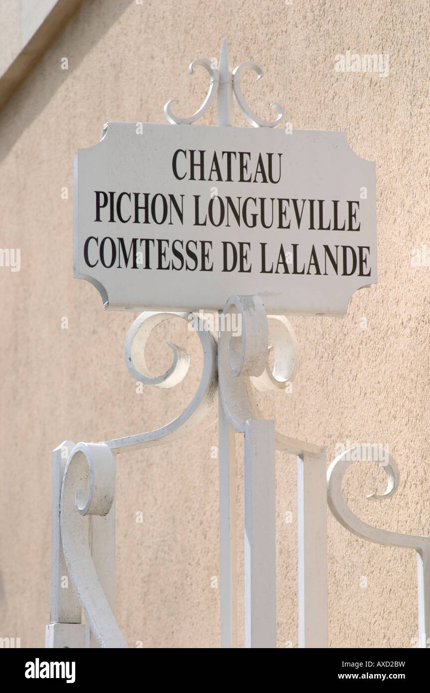 Pichon Chateau Pichon Longueville Comtesse de Lalande, pauillac, Medoc ...