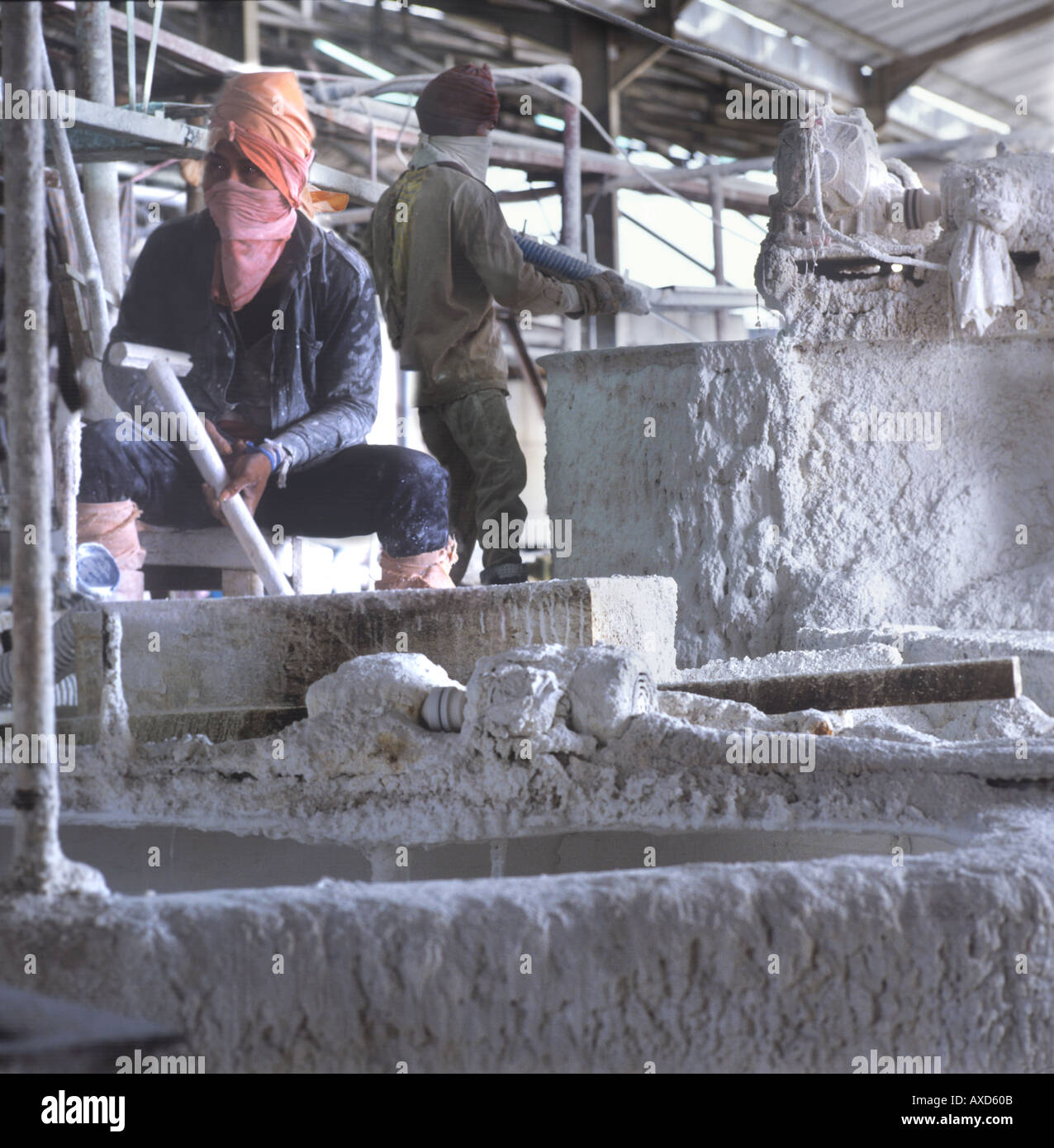 Poor Working Conditions Indonesia Stock Photo