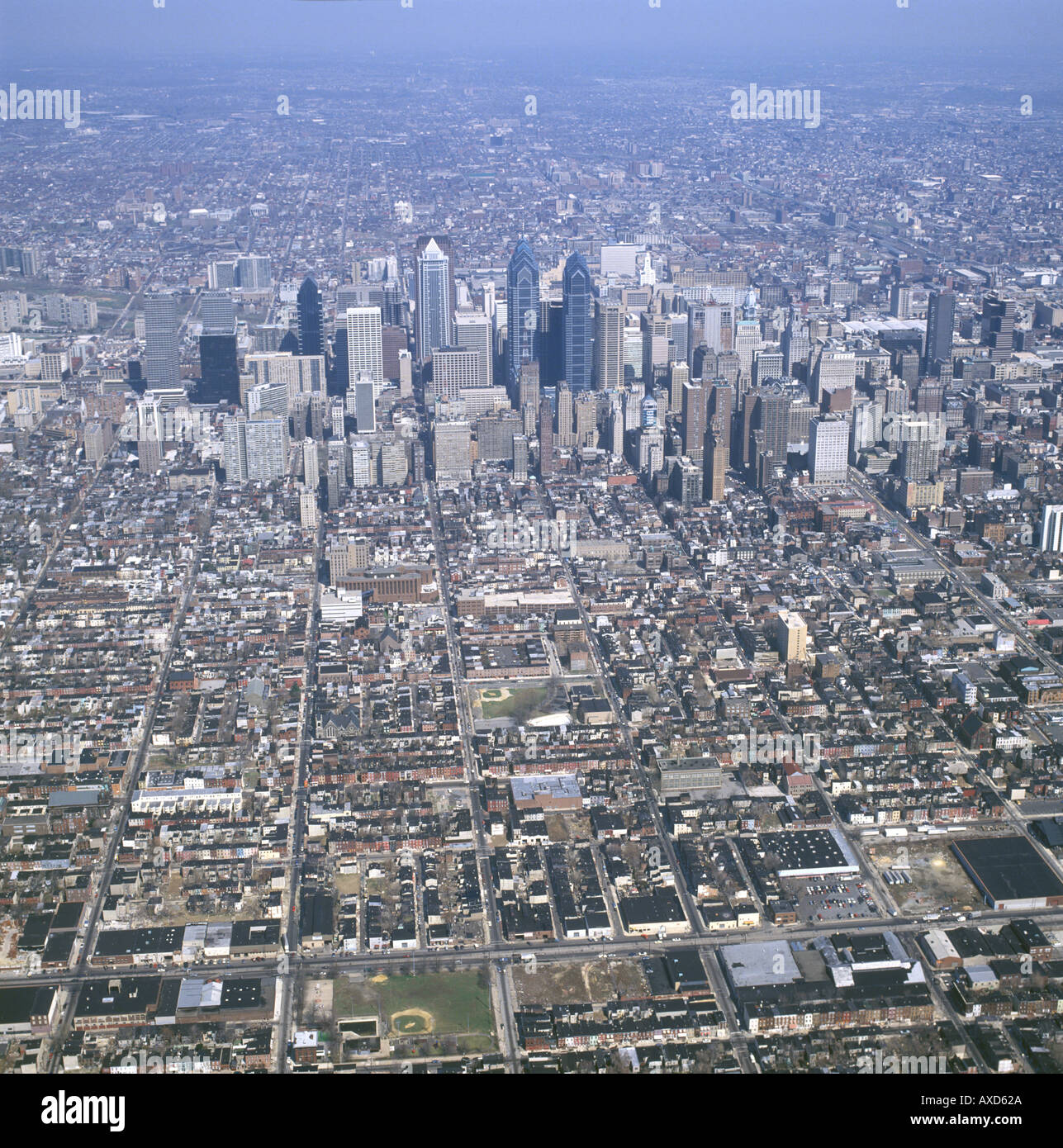 Aerial Center City Philadelphia Pennsylvania Hi Res Stock Photography