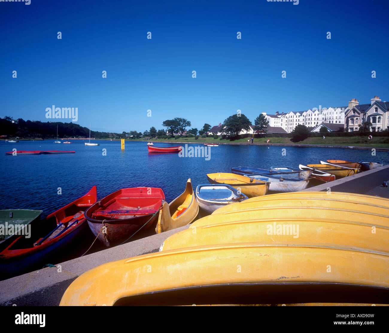 Isle of Man Ramsey, The Mooragh Park boating lake Stock Photo Alamy