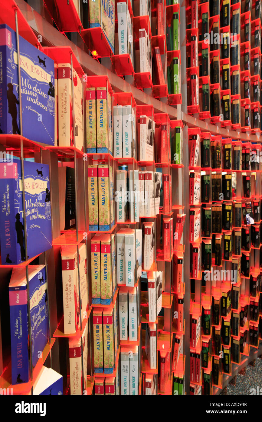 a book shelf at the book fair in Leipzig, Germany Stock Photo Alamy