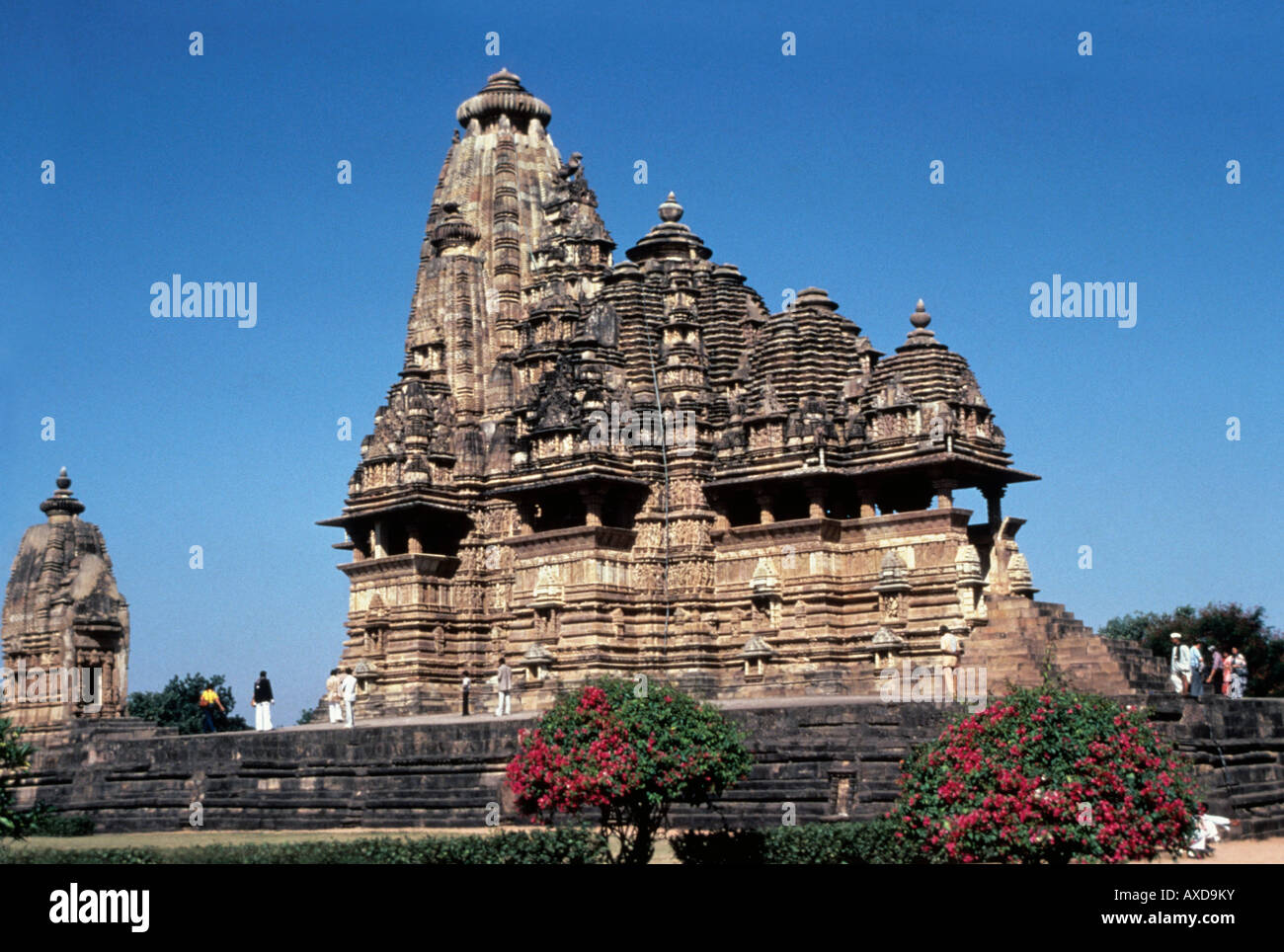 Khajuraho (india) Vishvanath temple view from south east 1000 A.D. Madhya Pradesh India Stock Photo