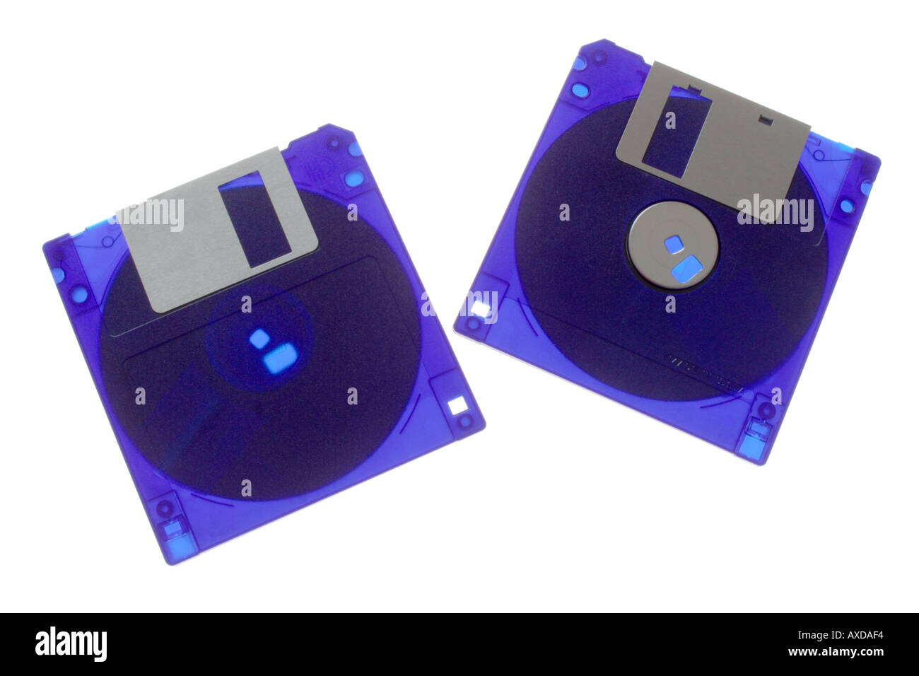 Blue floppy disks Stock Photo