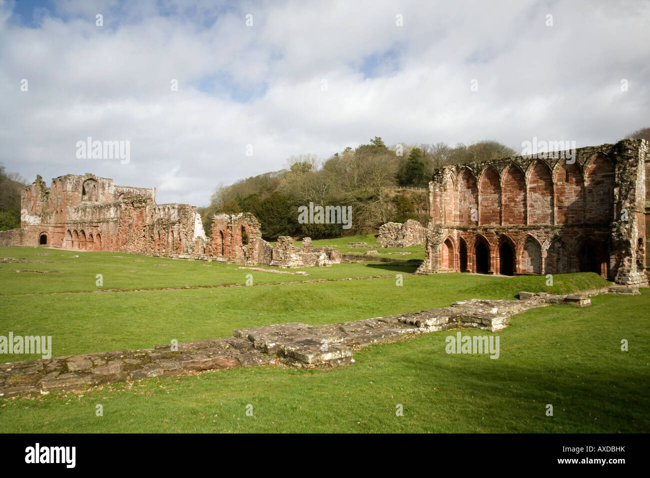 Furness Abbey located in the wooded Vale of Nightshade near Barrow in