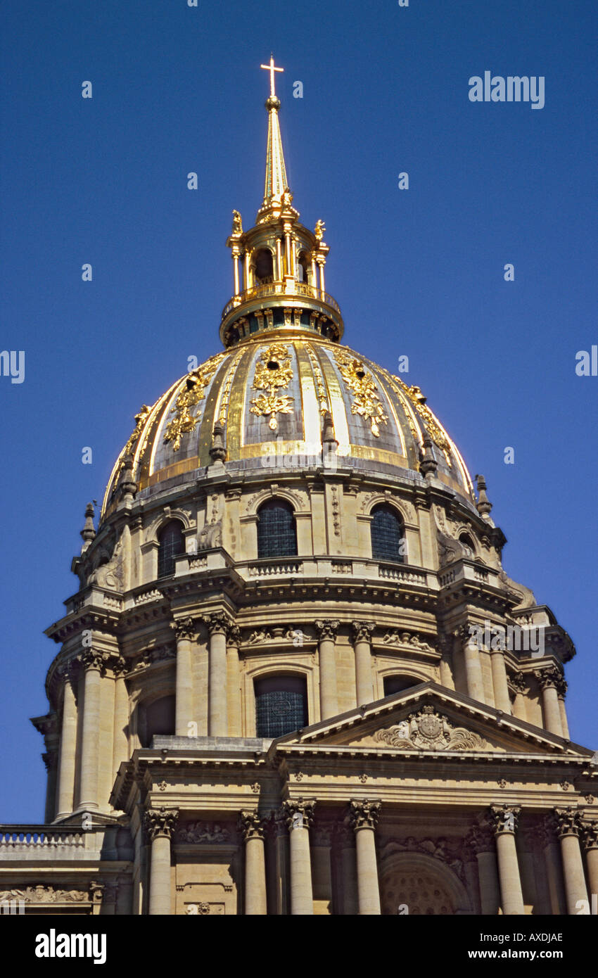 Eglise du Dome the church in the grounds of the Hotel des Invalides Paris France built by Loius XIV Stock Photo