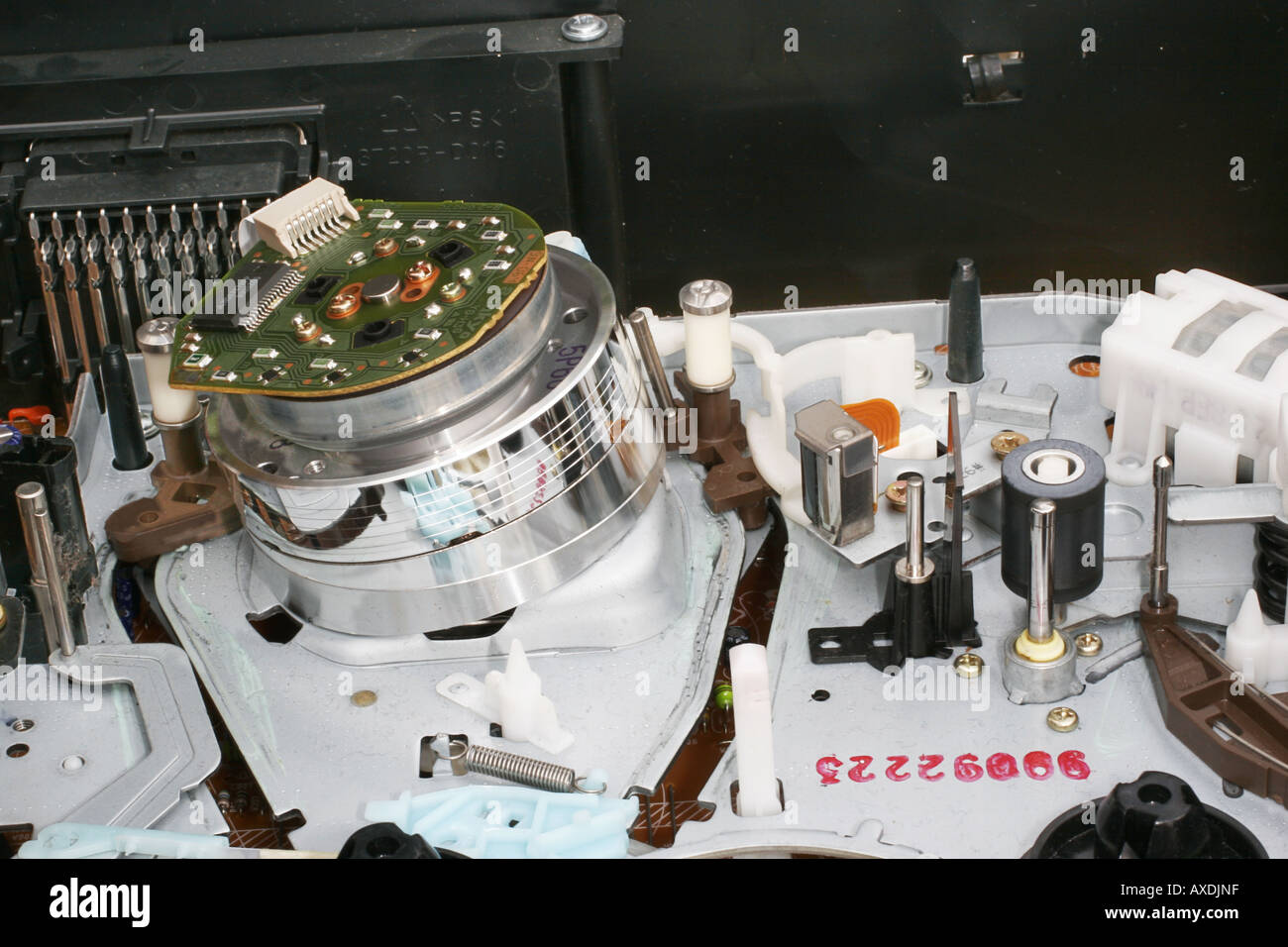 VHS video recorder tape read and write head in close up Stock Photo - Alamy