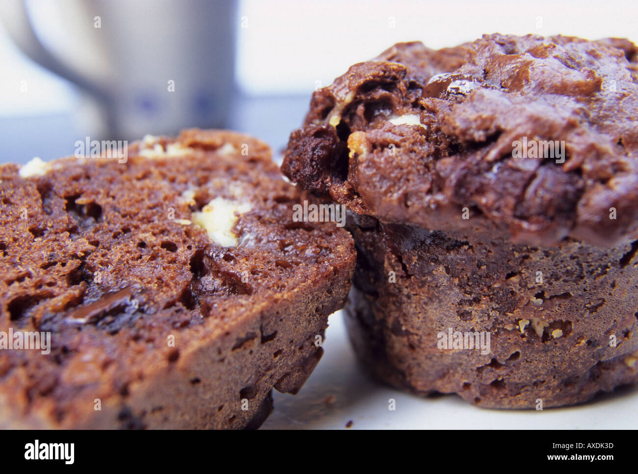 Chocolate muffins Stock Photo