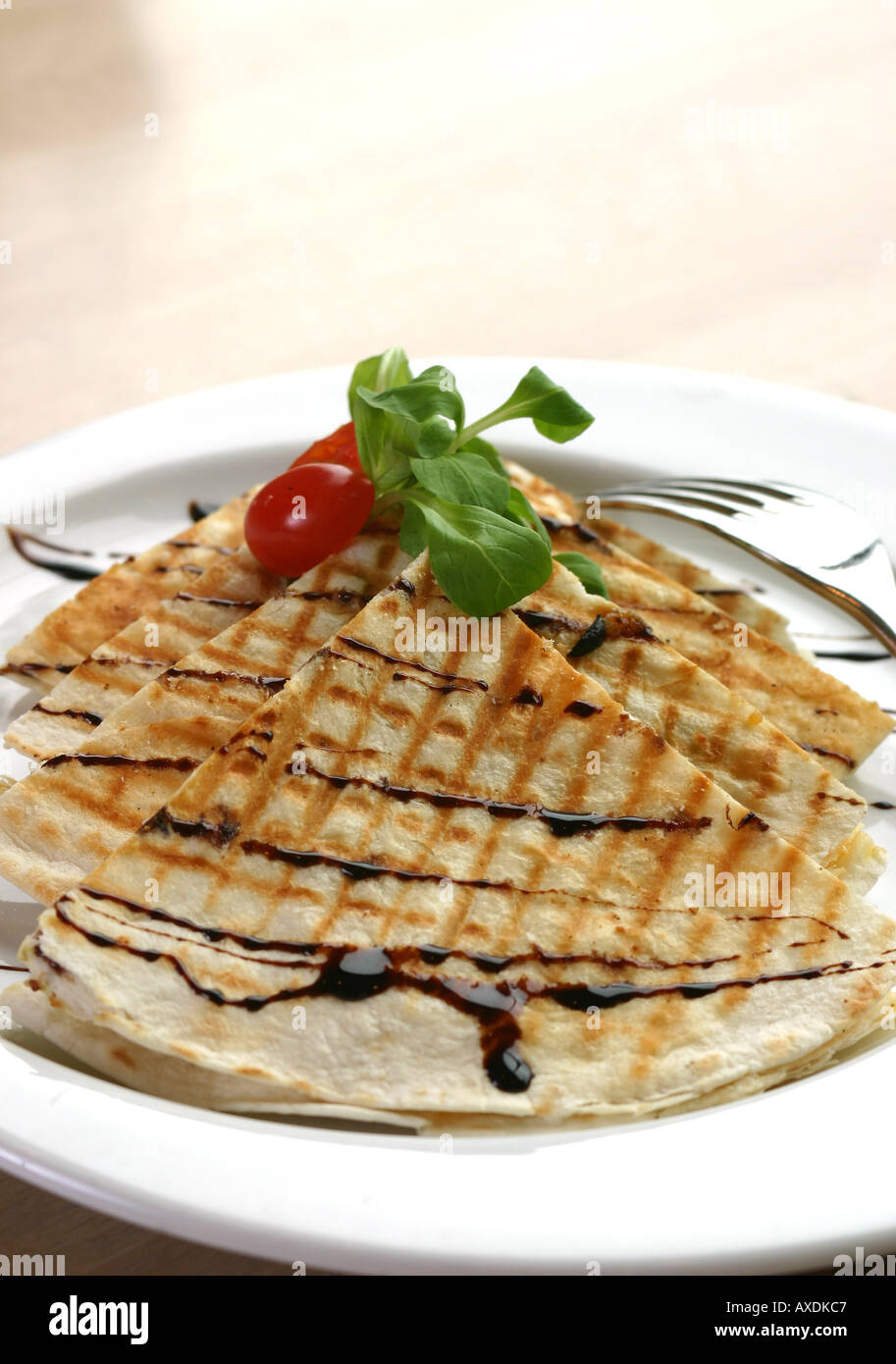 Chicken Quesadilla Stock Photo