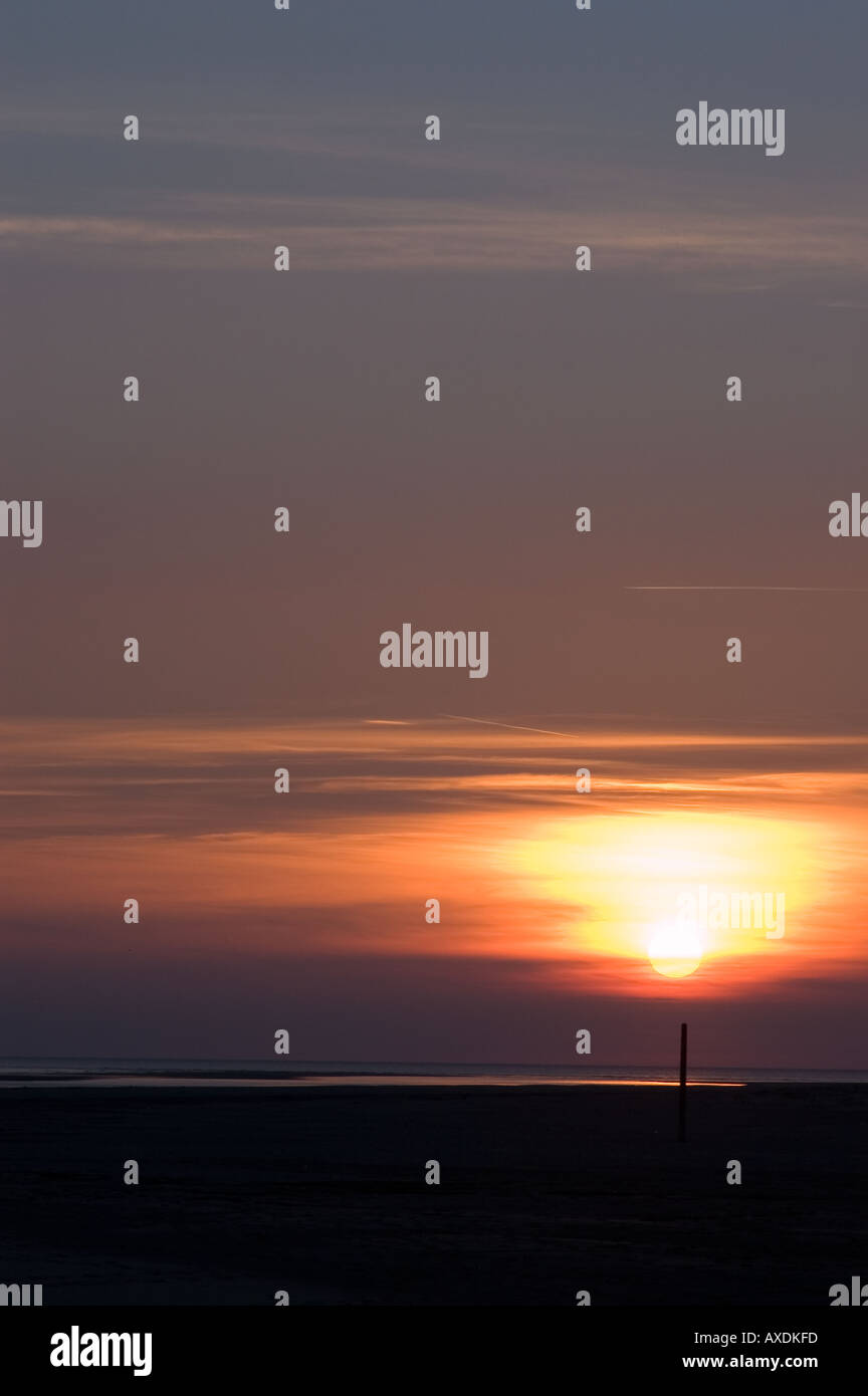 Sunset over Aberdovey Stock Photo