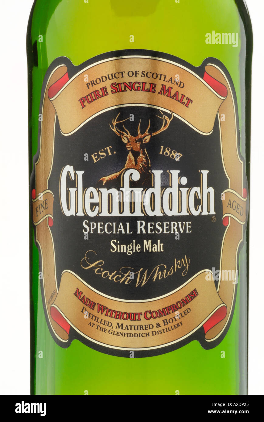 product of scotland pure single malt glenfiddich special reserve single malt scotch whisky whiskey matured 12 years Stock Photo