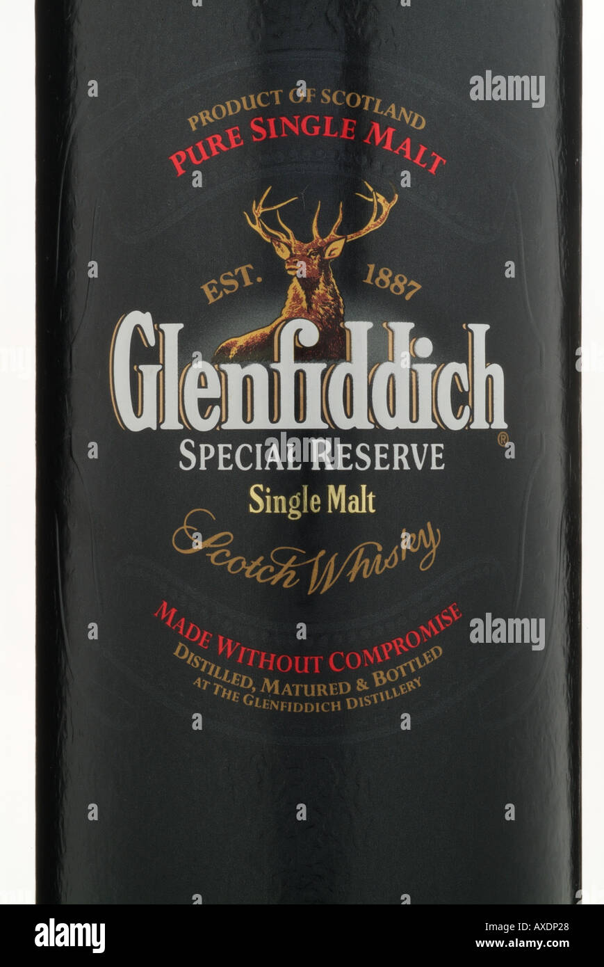 product of scotland pure single malt glenfiddich special reserve single malt scotch whisky whiskey matured 12 years Stock Photo