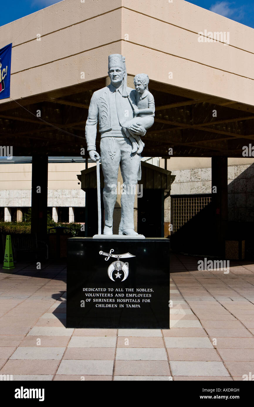 Shriner's Hospital Statue of a Shriner and a Child Stock Photo Alamy