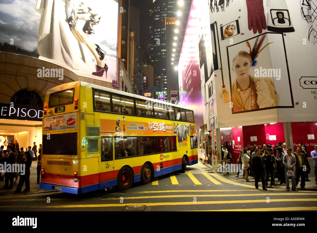 Double decker bus hong kong hi-res stock photography and