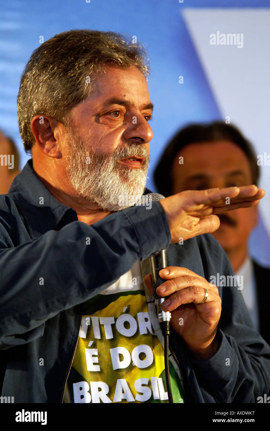 Luiz Inácio Lula da Silva during a press conference on the election day, Hotel Intercontinental, São Paulo, Brazil. Lula was Stock Photo