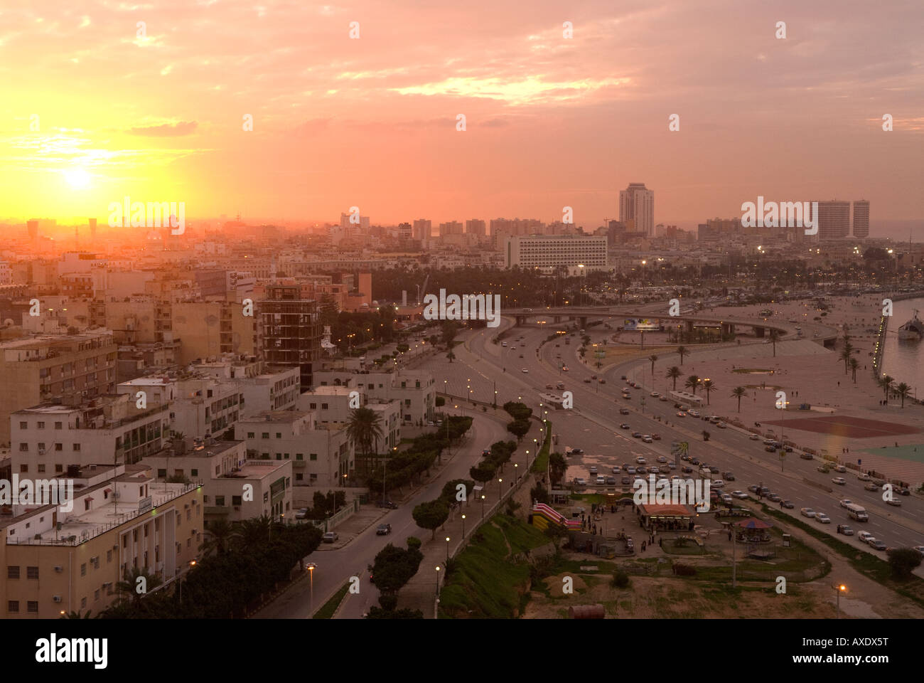 General view over the city of Tripoli, Libya, north Africa. Stock Photo