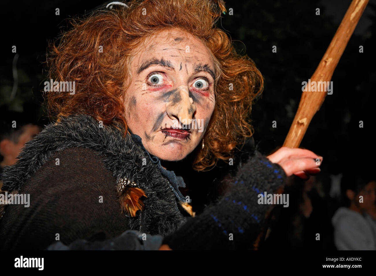 Witch in Bavarian Forest, Lower Bavaria, Germany Stock Photo