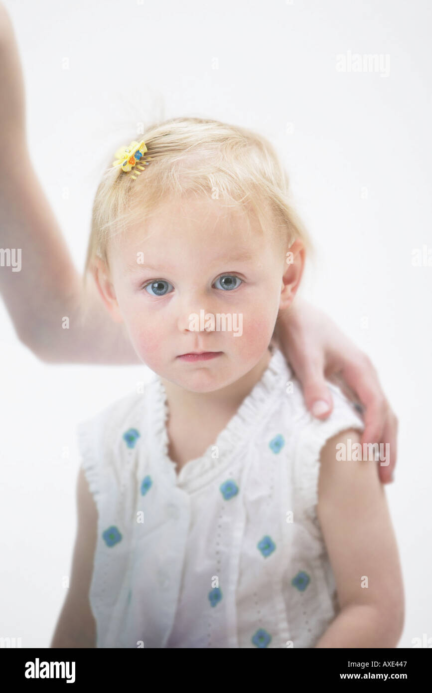 Baby girl and older sister Stock Photo Alamy