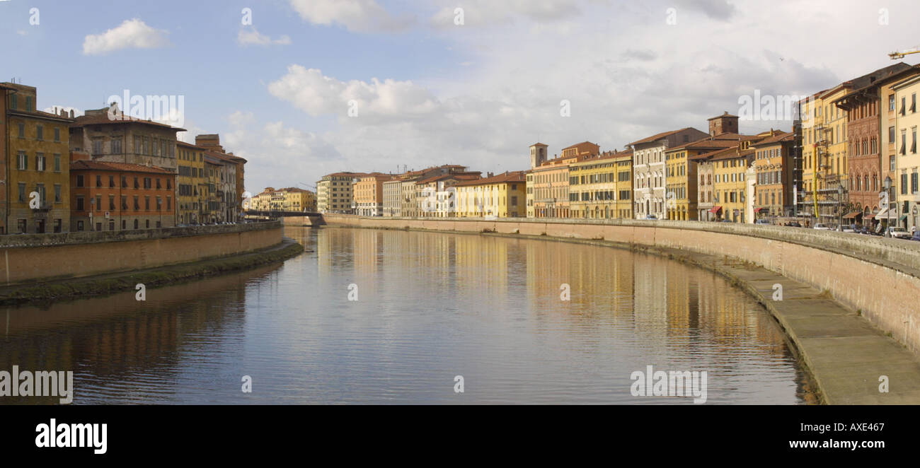 River Arno at Pisa Italy EU Stock Photo