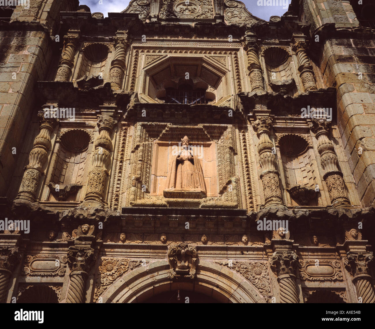 Edifice of the church of Santo Domingo de Guzmán, Oaxaca, Mexico Stock Photo