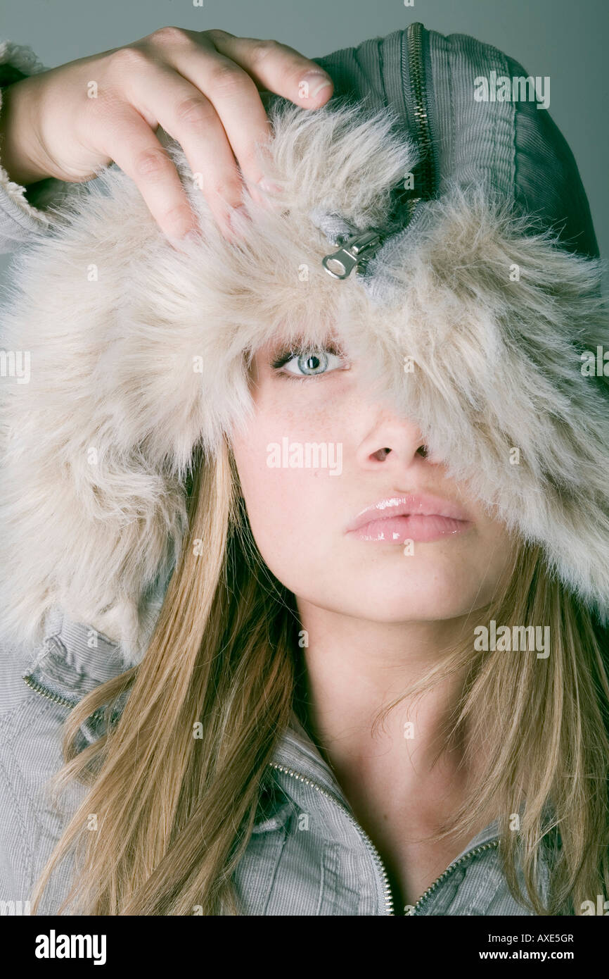 Mysterious woman wearing hood hi-res stock photography and images - Alamy