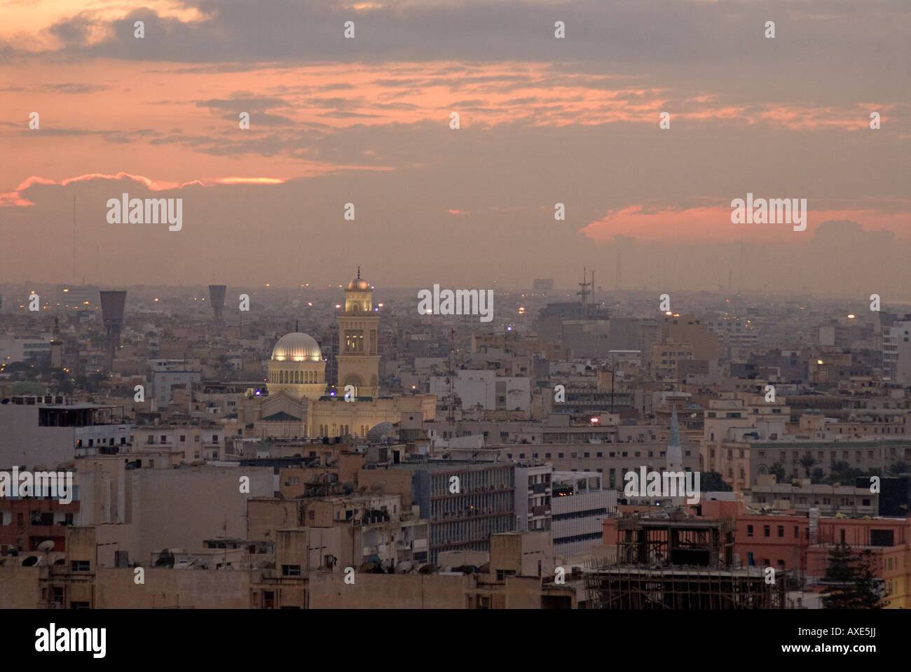General view over the city of Tripoli Libya Stock Photo