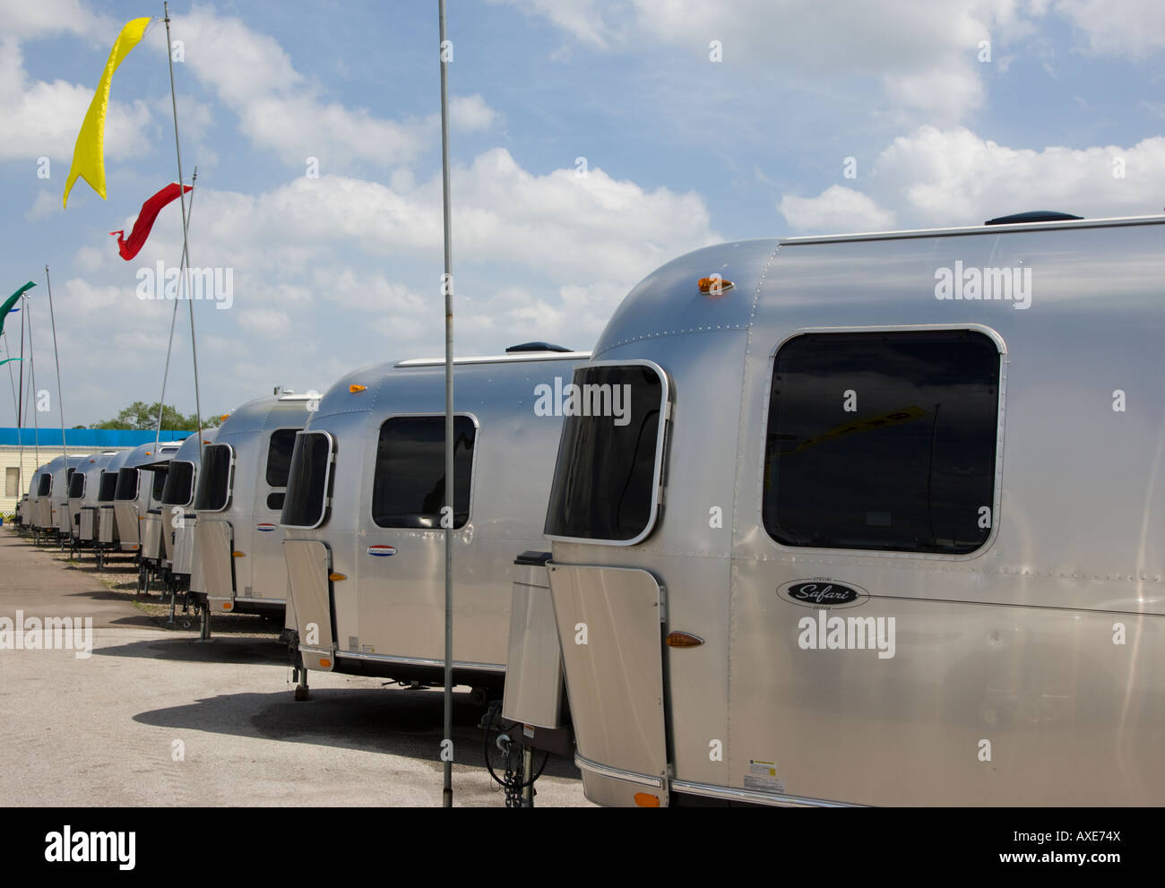 Airstream trailers for sale Stock Photo Alamy