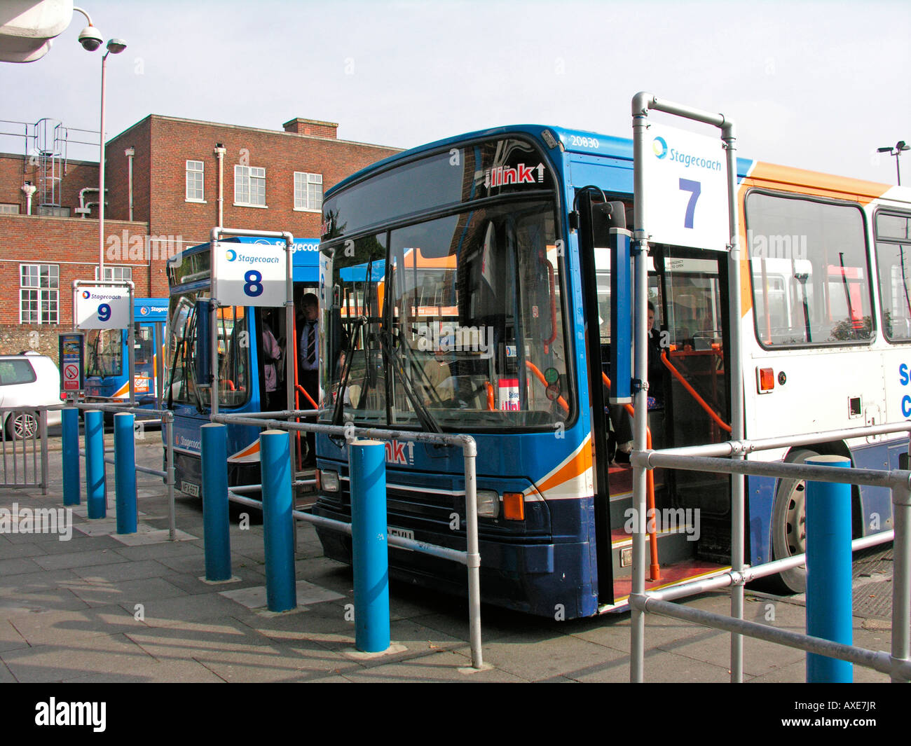 Stagecoach buses at Chichester Bus Station West Sussex Stock Photo