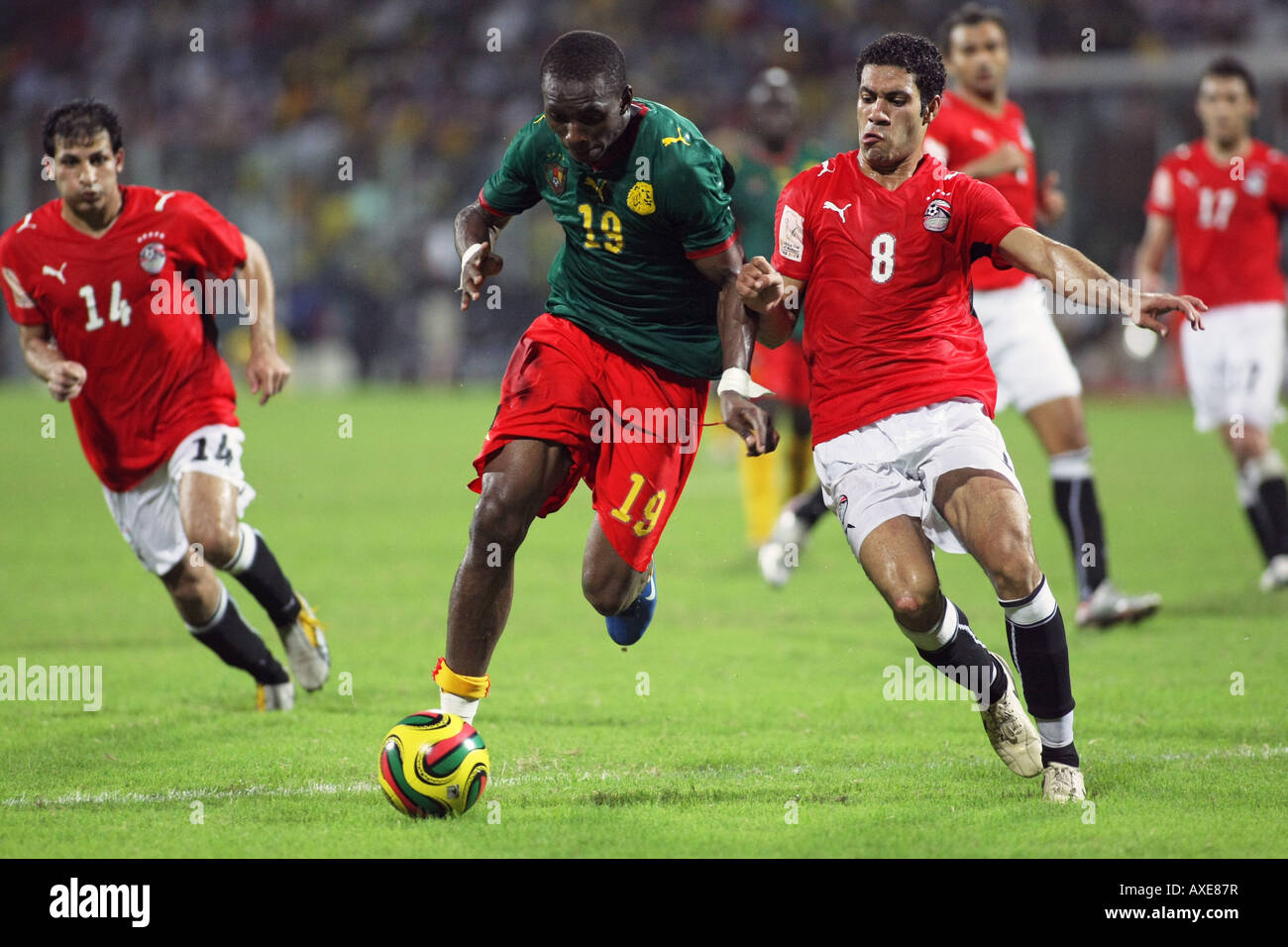 Egypt vs Cameroon, Africa Cup of Nations final 2008 Stock Photo