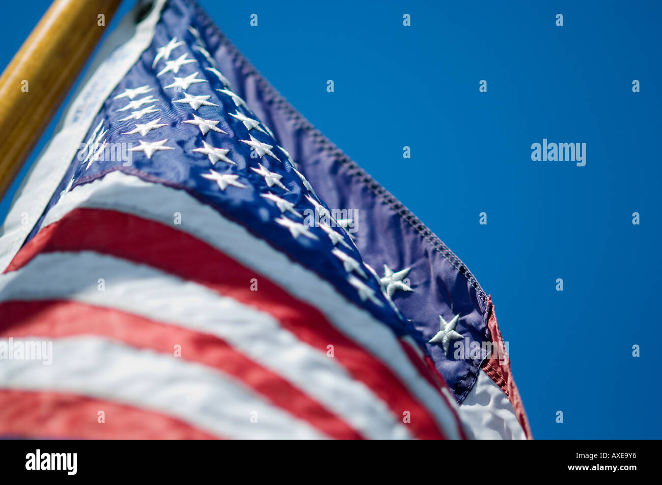 Flags, American flag in wind Stock Photo