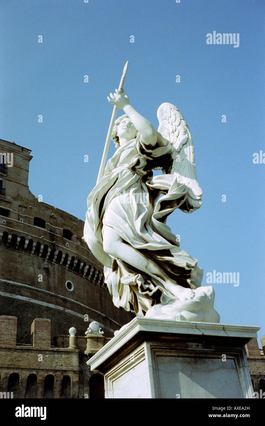 Bernini angel on Ponte Sant’Angelo, Rome Stock Photo Alamy