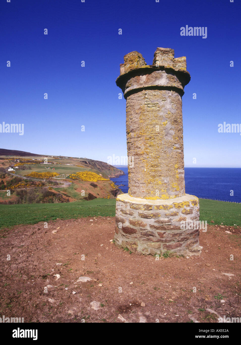 dh Chess castle folly Scotland BERRIEDALE CAITHNESS North coast 500 scottish highland landscape monument landmark Stock Photo